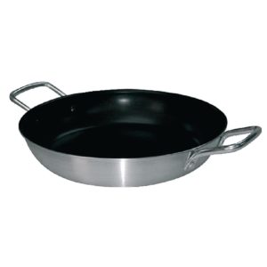 Vogue Black Iron Paella Pan 508Mm Kitchen Cookware Heavy Duty Energy Efficient 